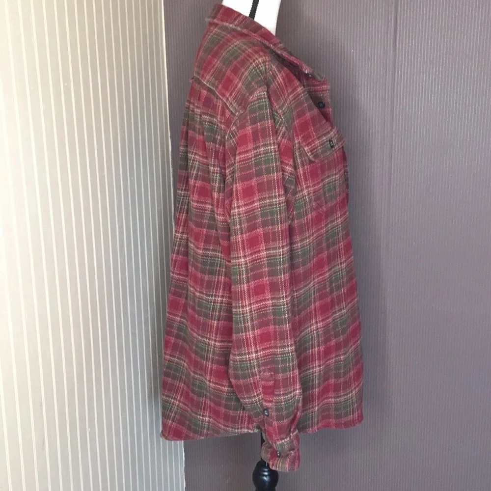 Orvis long sleeve flannel red and green plaid flannel size x large - Picture 2 of 9